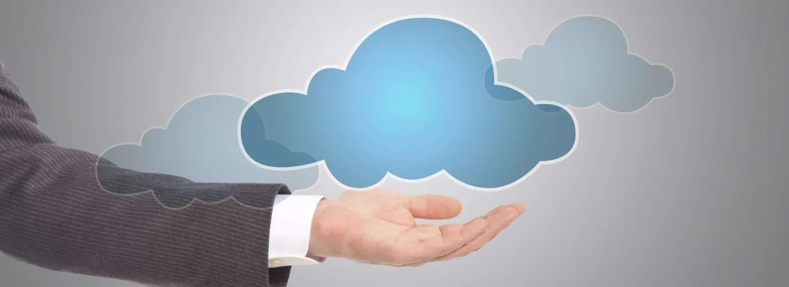 Cloud computing illustration.