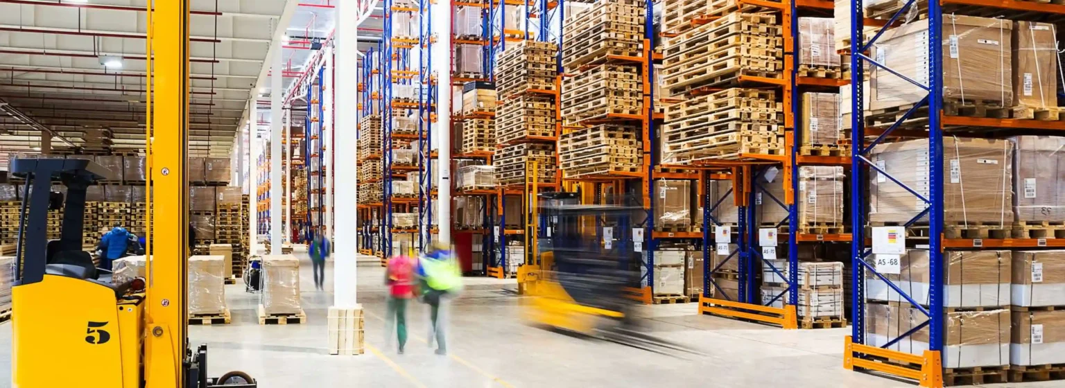 An image of an automated warehouse.