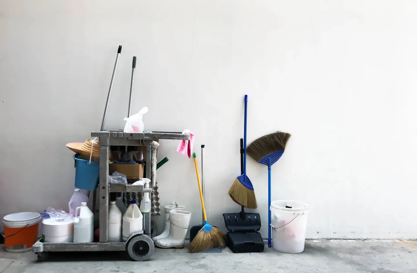 Warehouse cleaning equipment.