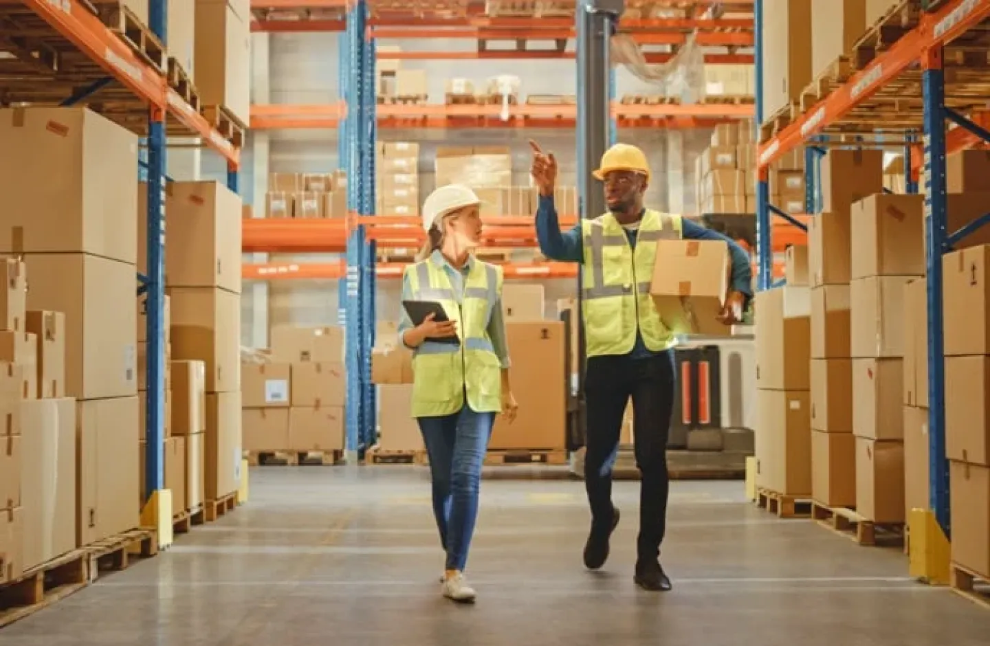 Warehouse employee able to increase productivity by using WMS SaaS.